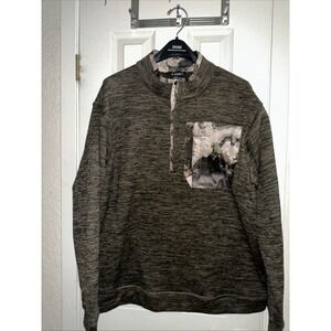 Habit Brown Green Camo Fleece mens XL pullover Ponderosa Pass scent factor